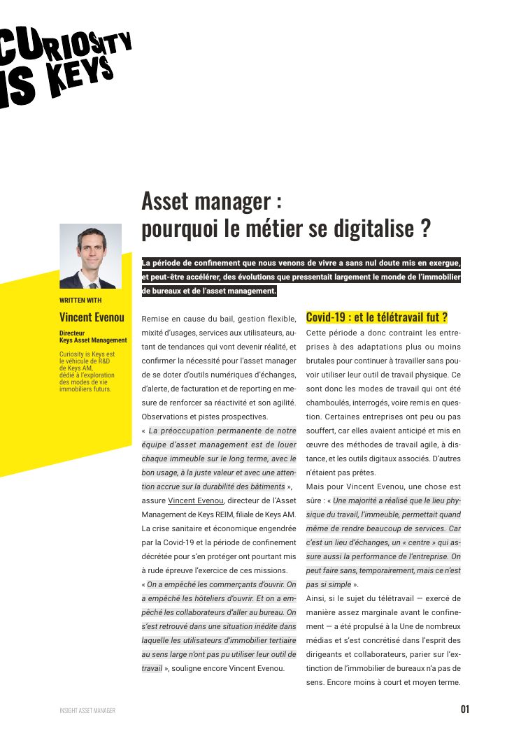 Asset Management — nouvelles approches