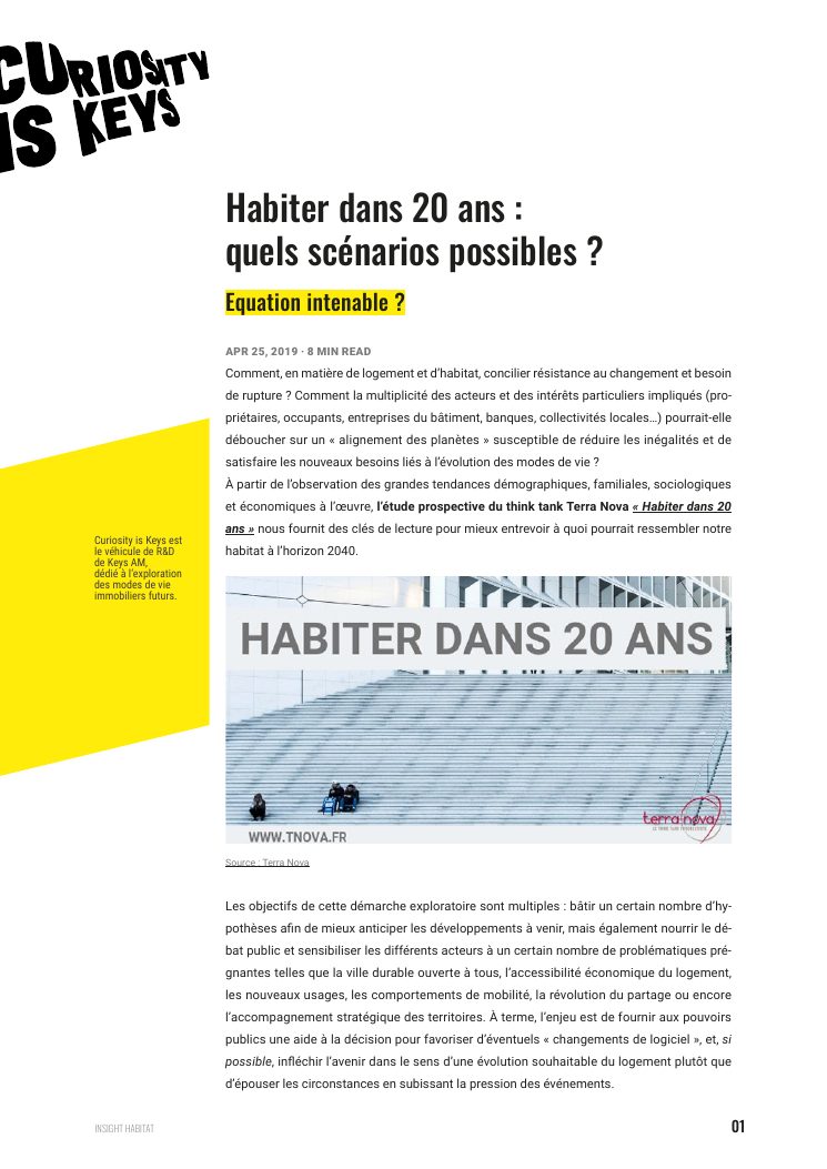 Habiter dans 20 ans