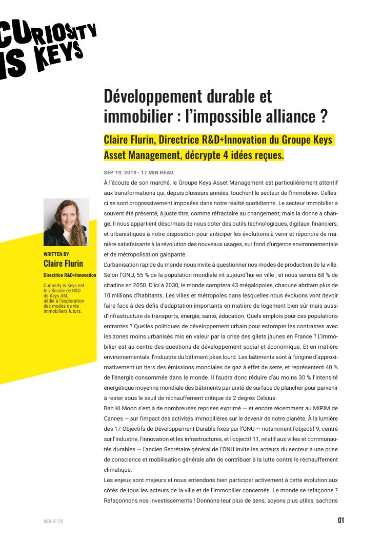 ISR — Investissement Socialement Responsable
