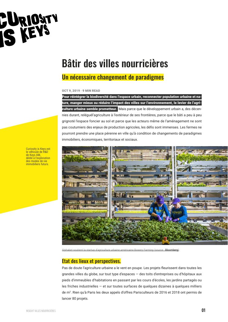 Villes nourricières